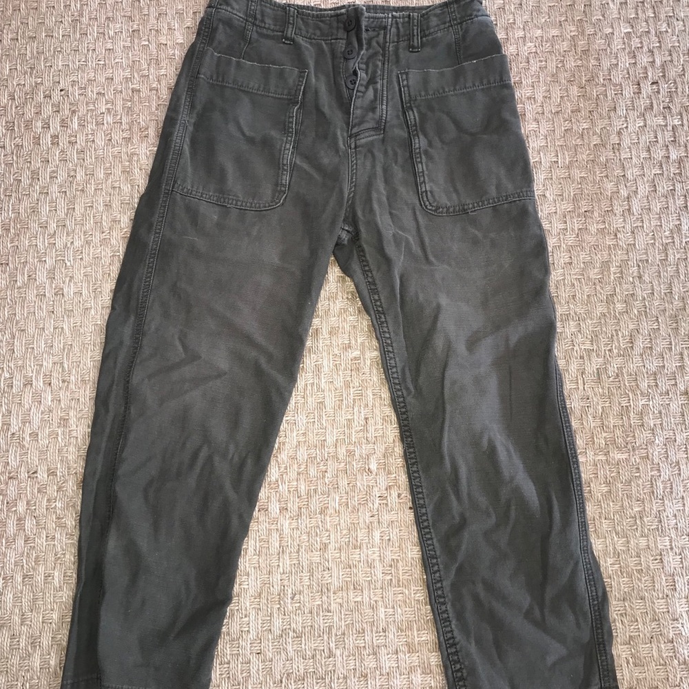 Free People Rising Water Straight Crop Pant